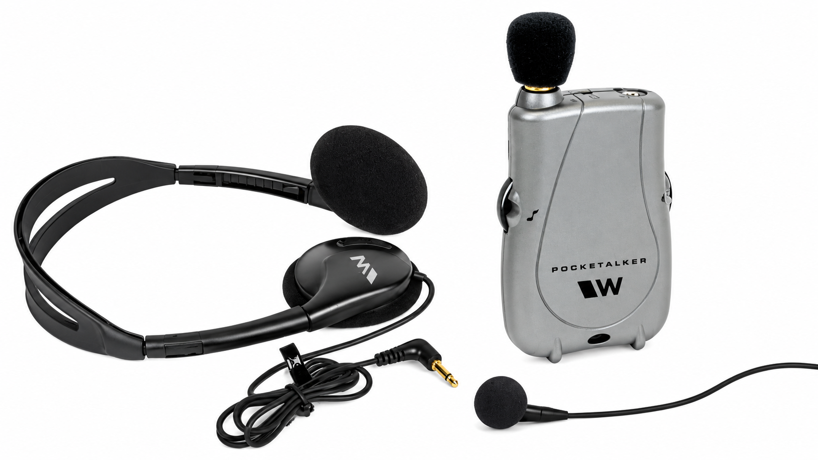 Pocketalker Ultra personal amplifier with accessories